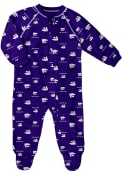 K-State Wildcats Baby All Over Purple All Over One Piece Pajamas