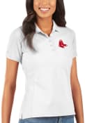 Boston Red Sox Womens Antigua Legacy Pique Polo Shirt - White