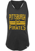 Pittsburgh Pirates Girls Four Seamer Tank Top - Black