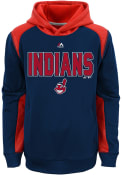 Cleveland Indians Boys Geo Fuse Hooded Sweatshirt - Navy Blue