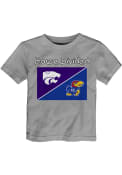 Kansas Jayhawks Toddler Grey House Divided T-Shirt