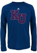 Kansas Jayhawks Youth Linear Play Logo T-Shirt - Blue