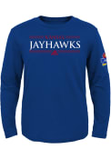 Kansas Jayhawks Boys Blue Linear Bars T-Shirt