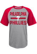 Philadelphia Phillies Youth Grey Raglan T-Shirt