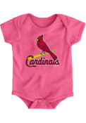 St Louis Cardinals Baby Pink Primary One Piece