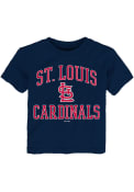 St Louis Cardinals Toddler Navy Blue #1 Design T-Shirt