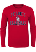 St Louis Cardinals Youth Red #1 Design T-Shirt