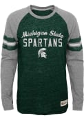 Michigan State Spartans Youth Green Pride Raglan T-Shirt