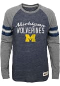 Michigan Wolverines Youth Navy Blue Pride Raglan T-Shirt