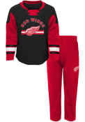 Detroit Red Wings Toddler Rink Rat Top and Bottom - Red