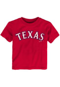 Texas Rangers Toddler Red Road Wordmark T-Shirt