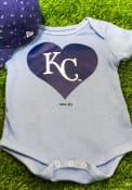 Kansas City Royals Baby Light Blue Heart One Piece