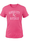 Kansas City Royals Girls Pink Road Wordmark T-Shirt