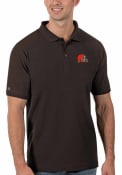 Cleveland Browns Antigua Legacy Pique Polo Shirt - Brown