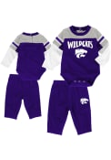 K-State Wildcats Infant Halfback Top and Bottom - Purple