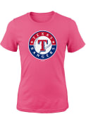 Texas Rangers Girls Pink Primary T-Shirt