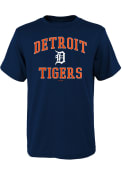 Detroit Tigers Youth Navy Blue #1 Design T-Shirt