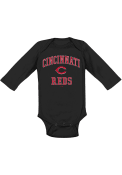 Cincinnati Reds Baby Black #1 Design One Piece