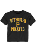 Pittsburgh Pirates Toddler Black #1 Design T-Shirt