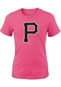 Pittsburgh Pirates Girls Pink Primary T-Shirt