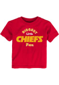 Kansas City Chiefs Toddler Red Biggest Little Fan T-Shirt