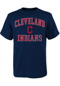 Cleveland Indians Youth Navy Blue #1 Design T-Shirt