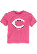 Cincinnati Reds Toddler Girls Pink Primary T-Shirt