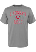 Cincinnati Reds Youth Grey #1 Design T-Shirt