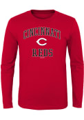 Cincinnati Reds Youth Red #1 Design T-Shirt