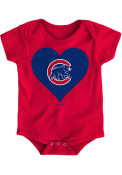 Chicago Cubs Baby Red Heart One Piece