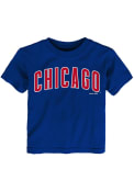 Chicago Cubs Toddler Blue Road Wordmark T-Shirt