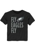 Philadelphia Eagles Toddler Black Fly Eagles Fly T-Shirt