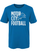 Detroit Lions Boys Blue Motor City Football T-Shirt