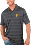 Pittsburgh Pirates Antigua Compass Polo Shirt - Grey