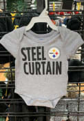 Pittsburgh Steelers Baby Grey Steel Curtain One Piece