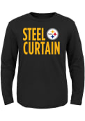 Pittsburgh Steelers Toddler Black Steel Curtain T-Shirt