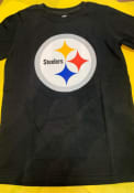 Pittsburgh Steelers Youth Black Primary Logo T-Shirt