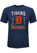 Detroit Tigers Youth Navy Blue Triple Play Fashion Tee