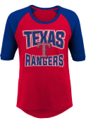 Texas Rangers Girls Red Bases Loaded LS Tee