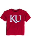 Kansas Jayhawks Toddler Red Team Logo T-Shirt
