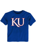 Kansas Jayhawks Toddler Blue Team Logo T-Shirt