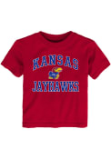 Kansas Jayhawks Toddler Red #1 Design T-Shirt