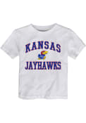 Kansas Jayhawks Toddler White #1 Design T-Shirt