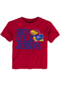 Kansas Jayhawks Toddler Red Rock Chalk T-Shirt