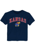 Kansas Jayhawks Toddler Navy Blue Arch Mascot T-Shirt