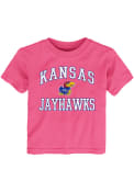 Kansas Jayhawks Toddler Girls Pink #1 Design T-Shirt
