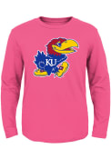 Kansas Jayhawks Toddler Girls Pink Jayhawk T Shirt