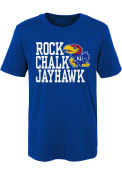Kansas Jayhawks Boys Blue Rock Chalk T-Shirt