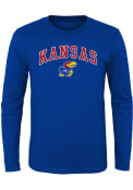 Kansas Jayhawks Boys Blue Arch Mascot T-Shirt
