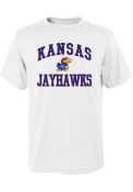Kansas Jayhawks Youth White #1 Design T-Shirt